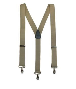 CTM Men's Big & Tall Elastic Solid Colour Suspender